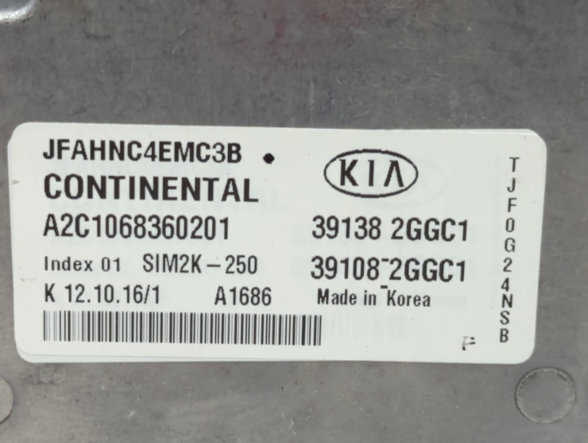 2016-2018 Kia Optima PCM Engine Control Computer ECU ECM PCU OEM P/N:39138-2GGC0 39138-2GGC1, 39108-2GGC1 Fits 2016 2017 201