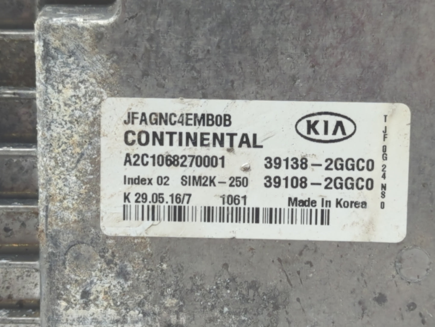 2016-2018 Kia Optima PCM Engine Control Computer ECU ECM PCU OEM P/N:39108-2GGD5 39138-2GGD5, 39138-2GGC0 Fits Fits 2016 201