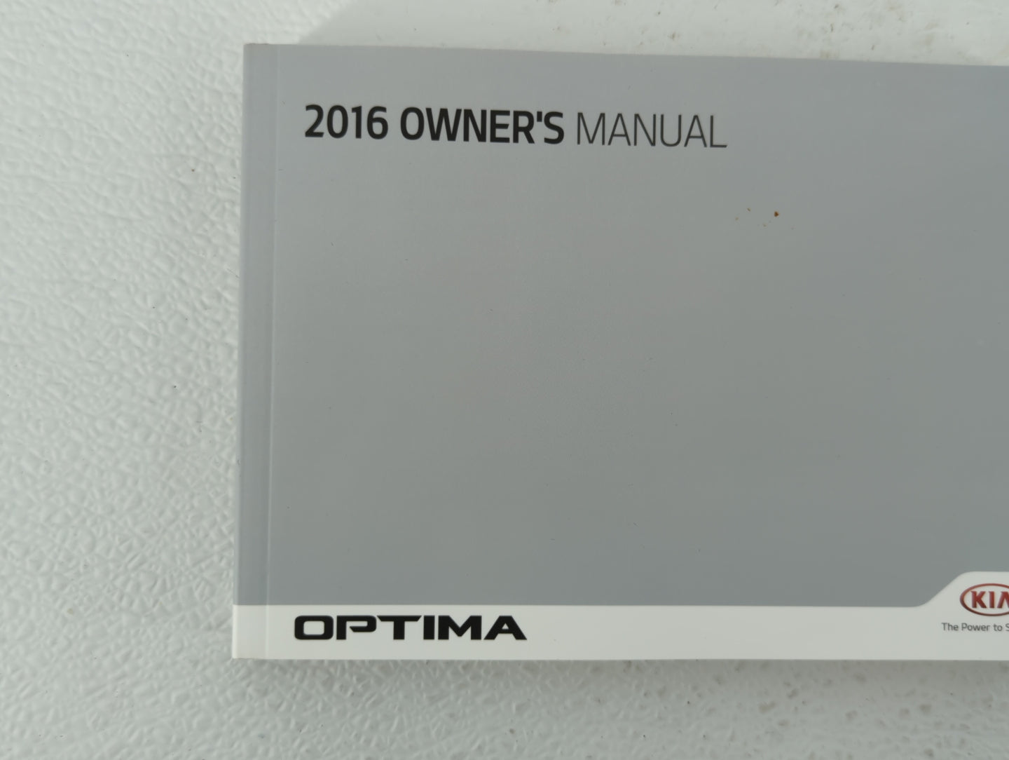 2016 Kia Optima Owners Manual Book Guide OEM Used Auto Parts - Oemusedautoparts1.com