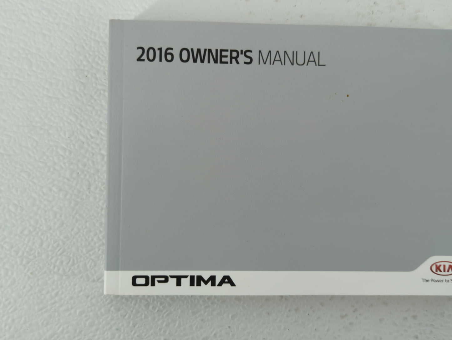 2016 Kia Optima Owners Manual Book Guide OEM Used Auto Parts - Oemusedautoparts1.com