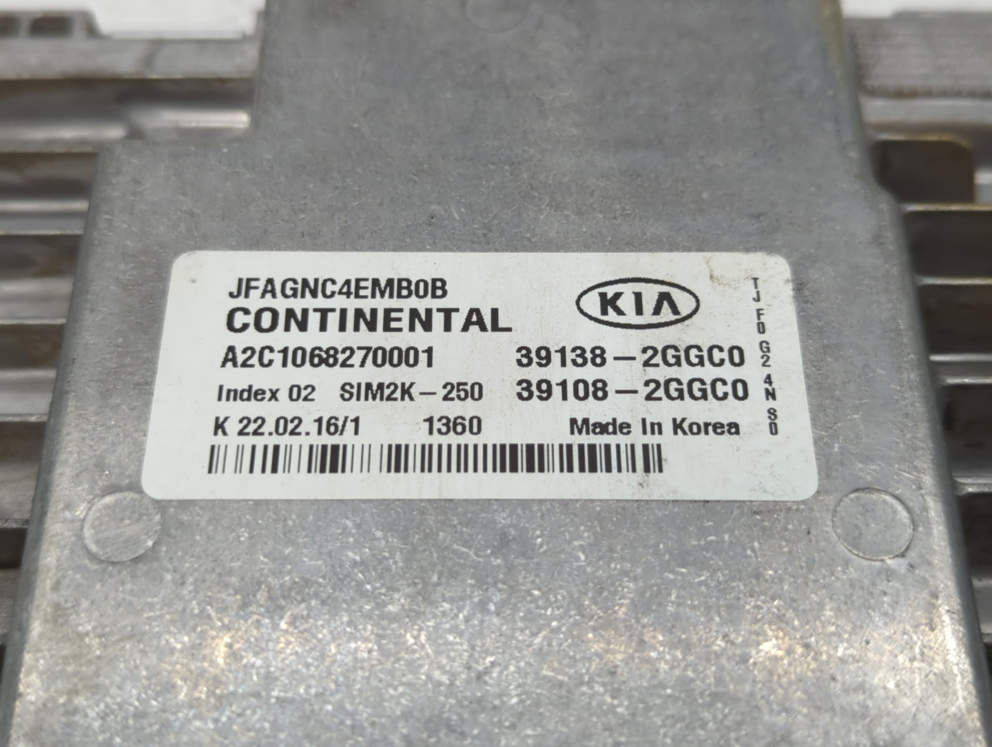 2016-2018 Kia Optima PCM Engine Control Computer ECU ECM PCU OEM P/N:39108-2GGC0 39138-2GGC0 Fits Fits 2016 2017 2018 OEM Us