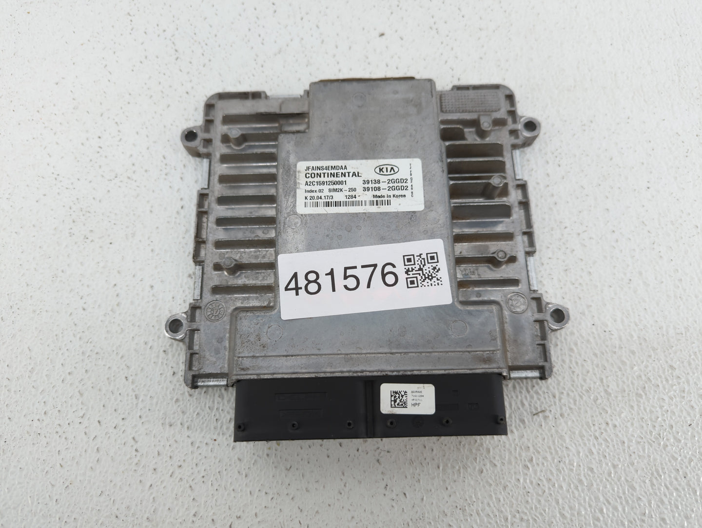 2016-2018 Kia Optima PCM Engine Control Computer ECU ECM PCU OEM P/N:39108-2GGD2 39138-2GDD2, 39138-2GGD0 Fits Fits 2016 201