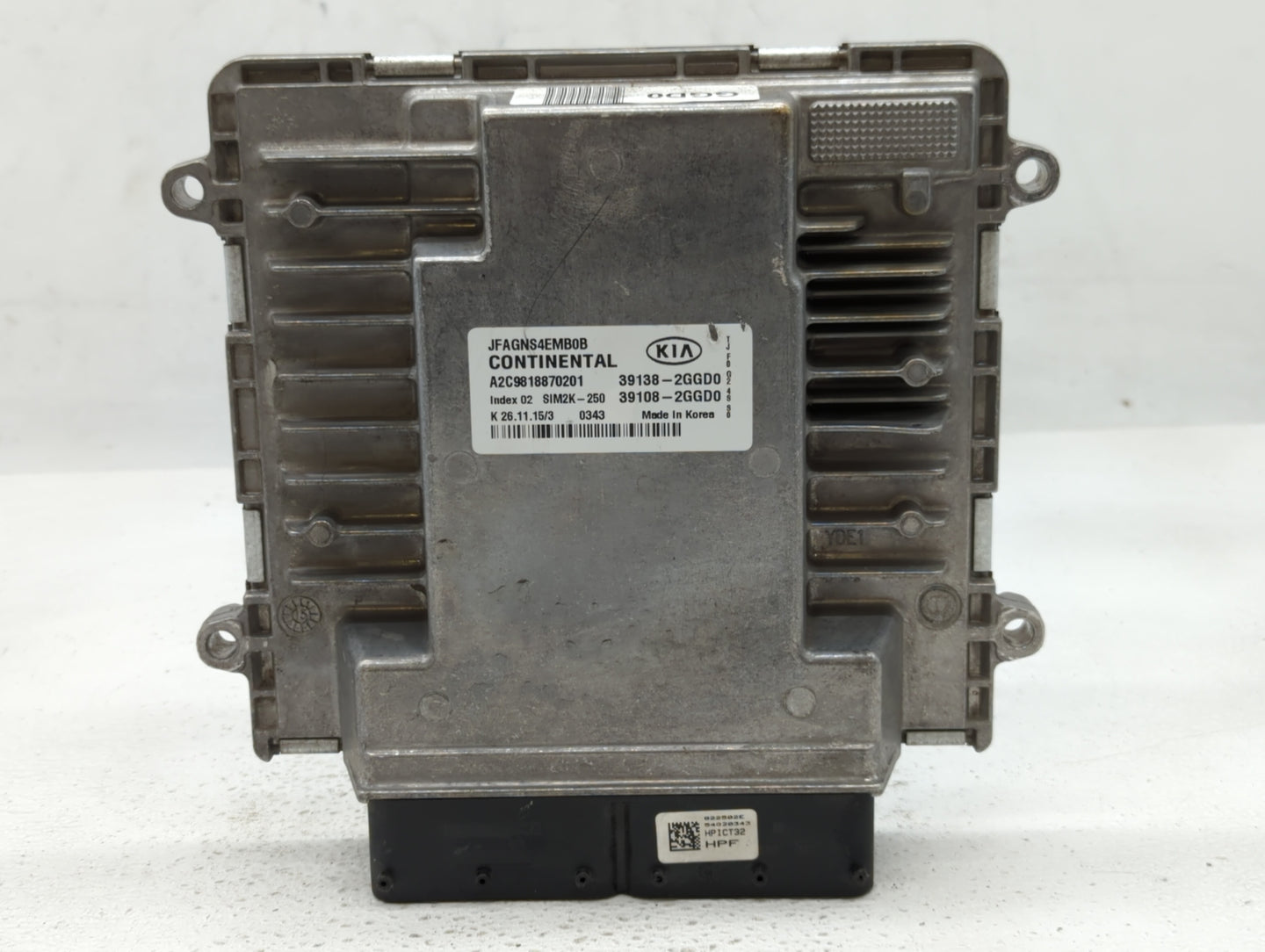 2016-2018 Kia Optima PCM Engine Control Computer ECU ECM PCU OEM P/N:39108-2GGD0 39138-2GGD0, 39138-2GGD2 Fits Fits 2016 201