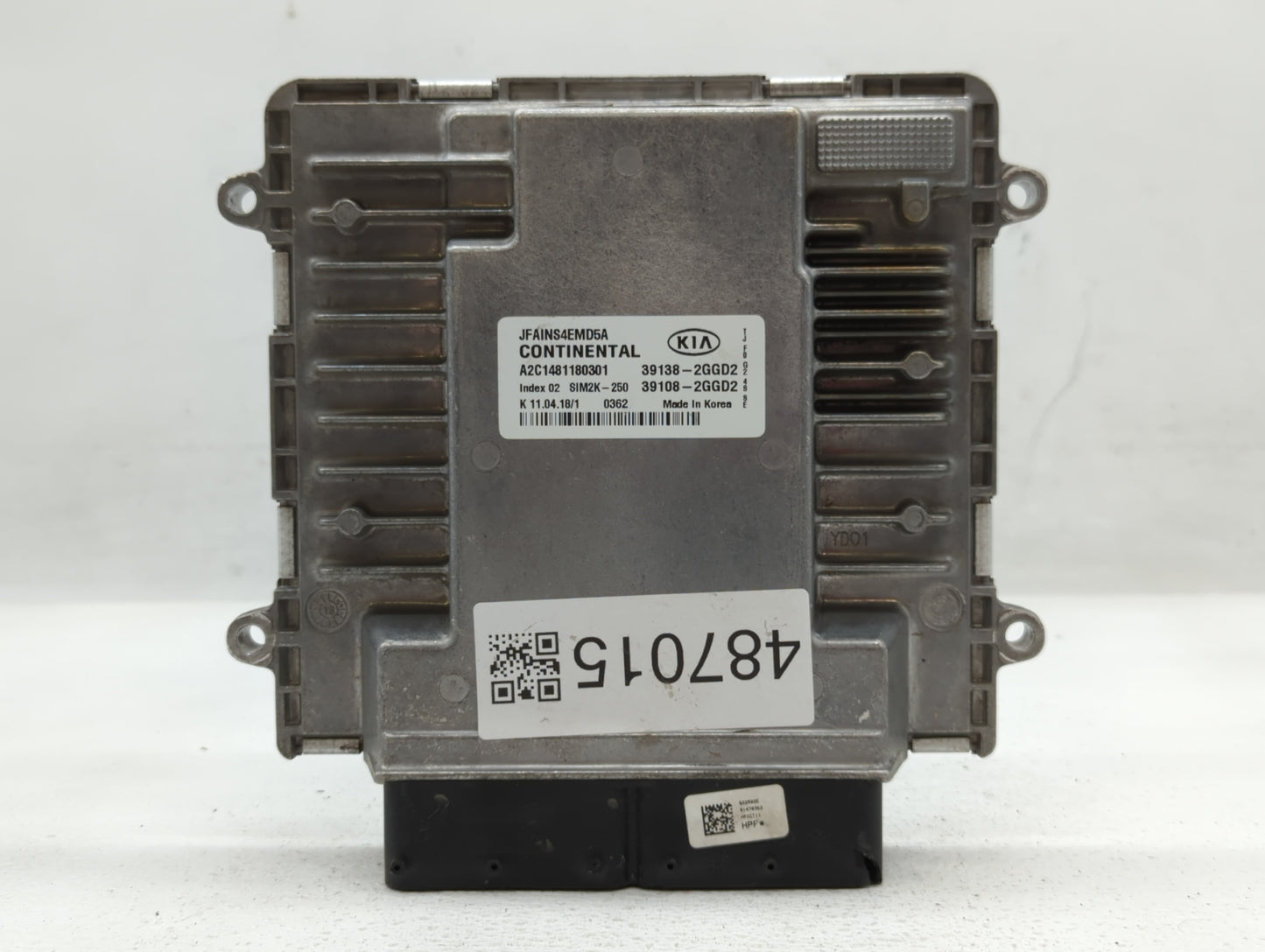 2016-2018 Kia Optima PCM Engine Control Computer ECU ECM PCU OEM P/N:39138-2GGC0 39108-2GGC0, 39108-2GGD2 Fits Fits 2016 201