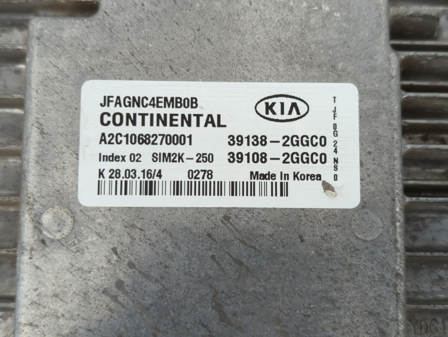 2016-2018 Kia Optima PCM Engine Control Computer ECU ECM PCU OEM P/N:39138-2GGC0 39108-2GGC0, 39108-2GGD2 Fits Fits 2016 201