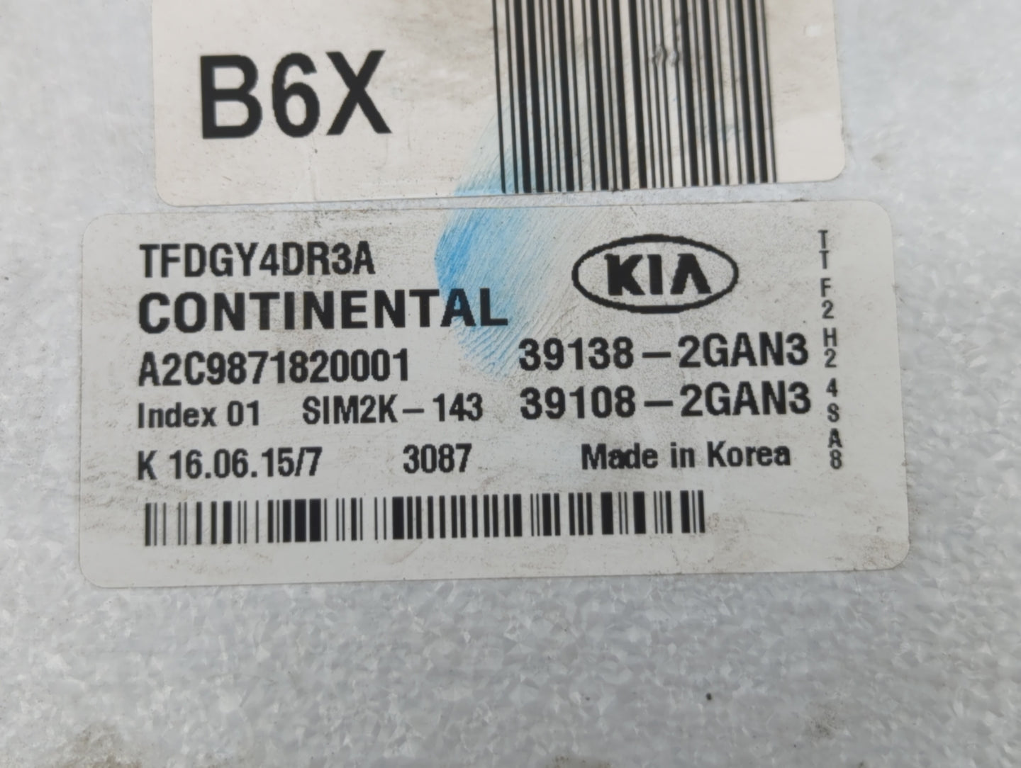 2015-2016 Kia Optima PCM Engine Control Computer ECU ECM PCU OEM P/N:39108-2GAN3 39138-2GAN3 Fits Fits 2015 2016 OEM Used Au