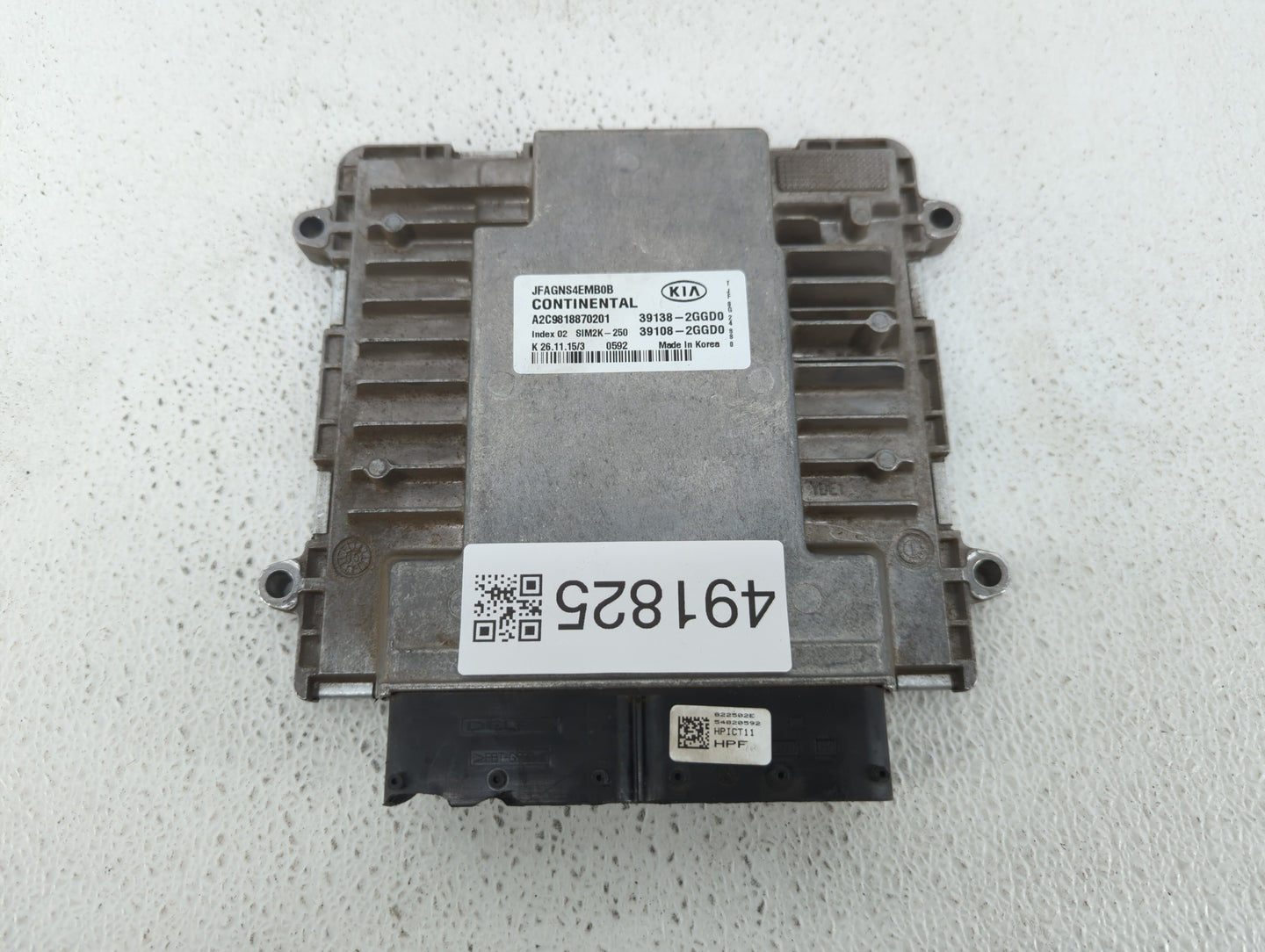 2016-2018 Kia Optima PCM Engine Control Computer ECU ECM PCU OEM P/N:39138-2GGD0 Fits Fits 2016 2017 2018 OEM Used Auto Part