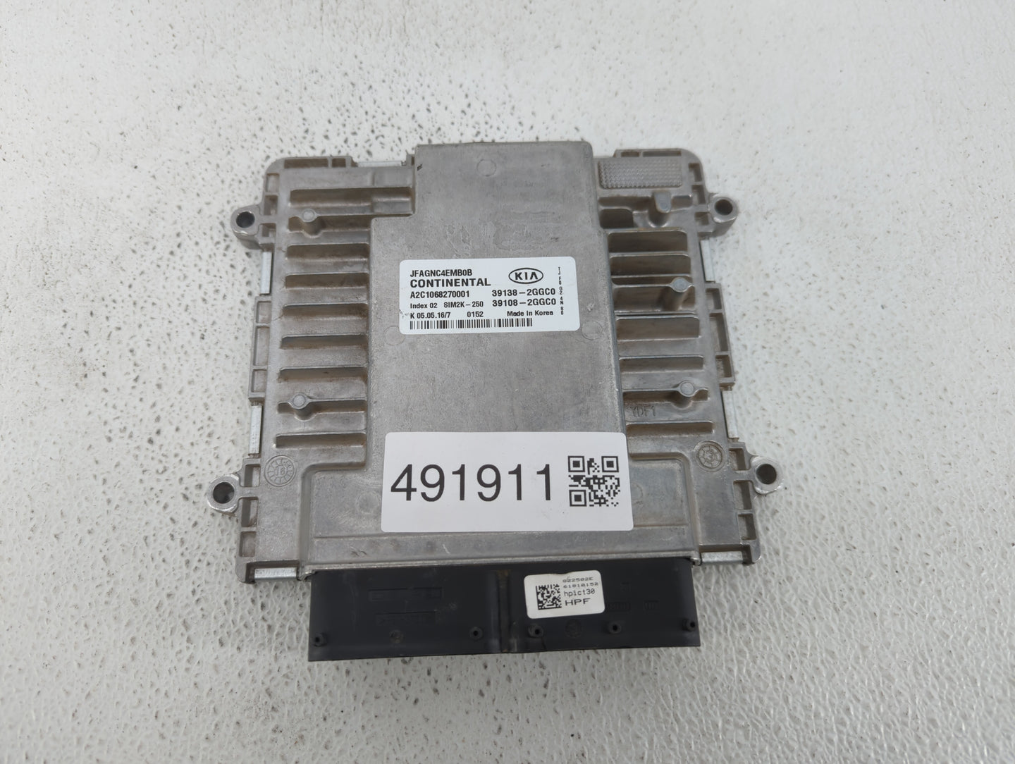 2016-2018 Kia Optima PCM Engine Control Computer ECU ECM PCU OEM P/N:39108-2GGC0 39138-2GGC0, 39108-2GGC2 Fits Fits 2016 201