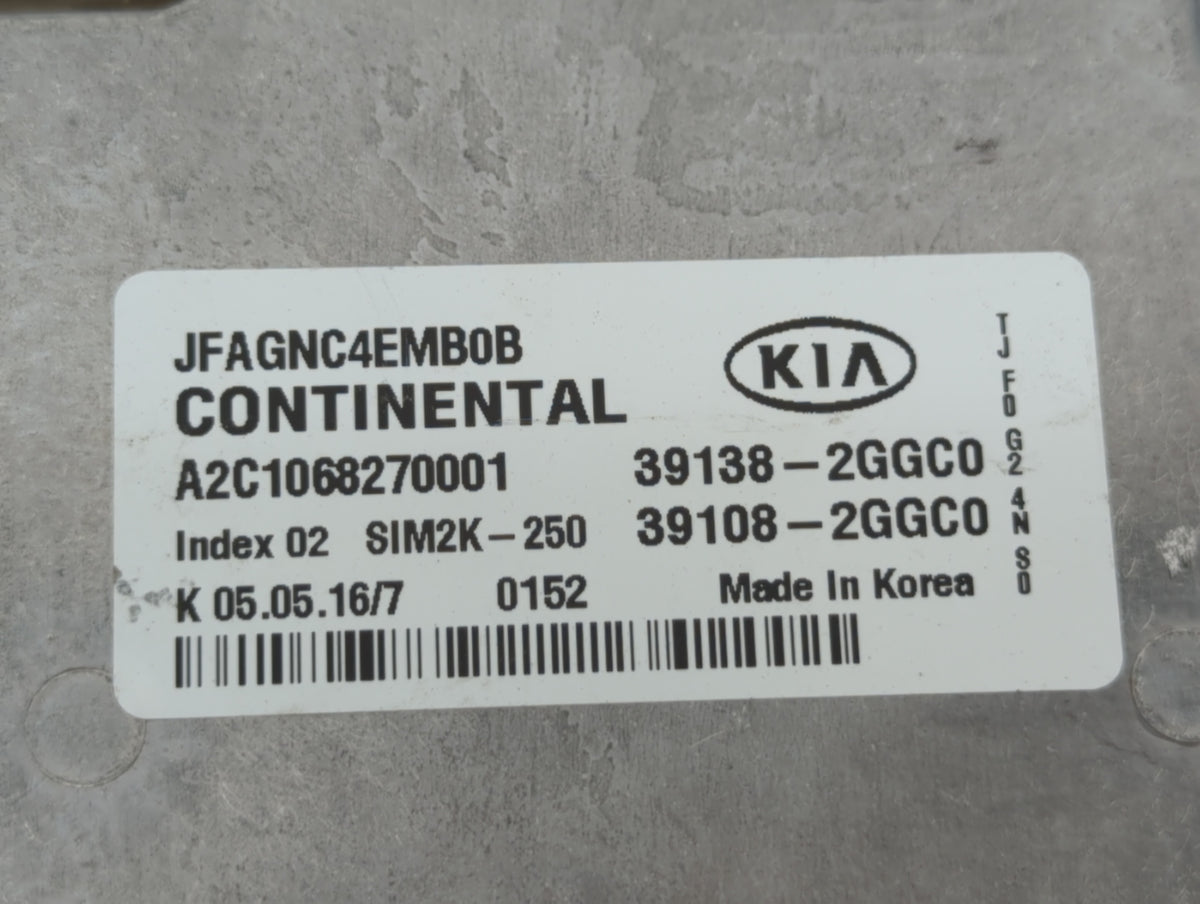 2016-2018 Kia Optima PCM Engine Control Computer ECU ECM PCU OEM P/N:39108-2GGC0 39138-2GGC0, 39108-2GGC2 Fits 2016 2017 201
