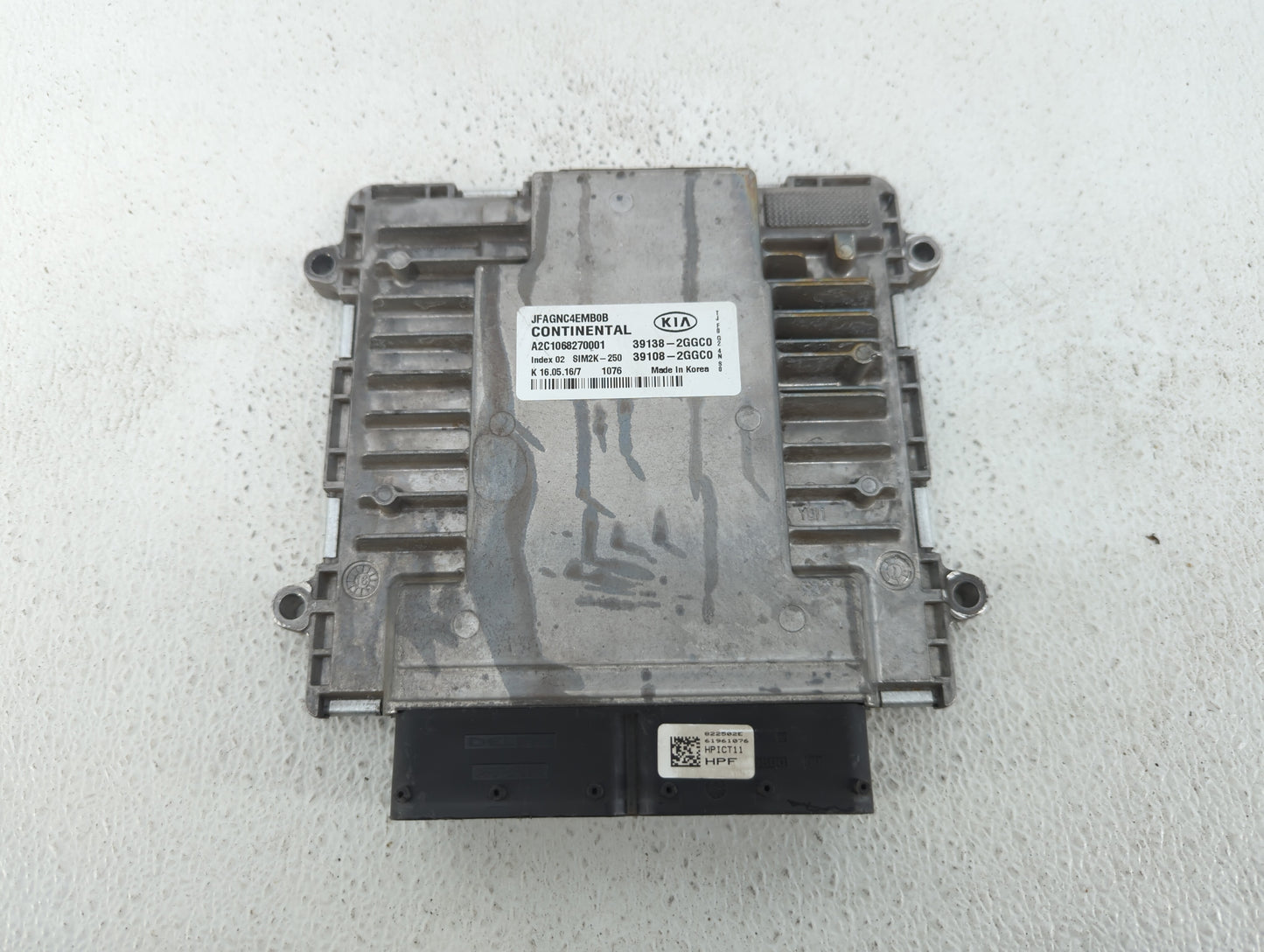 2016-2018 Kia Optima PCM Engine Control Computer ECU ECM PCU OEM P/N:39138-2GGC0 Fits Fits 2016 2017 2018 OEM Used Auto Part