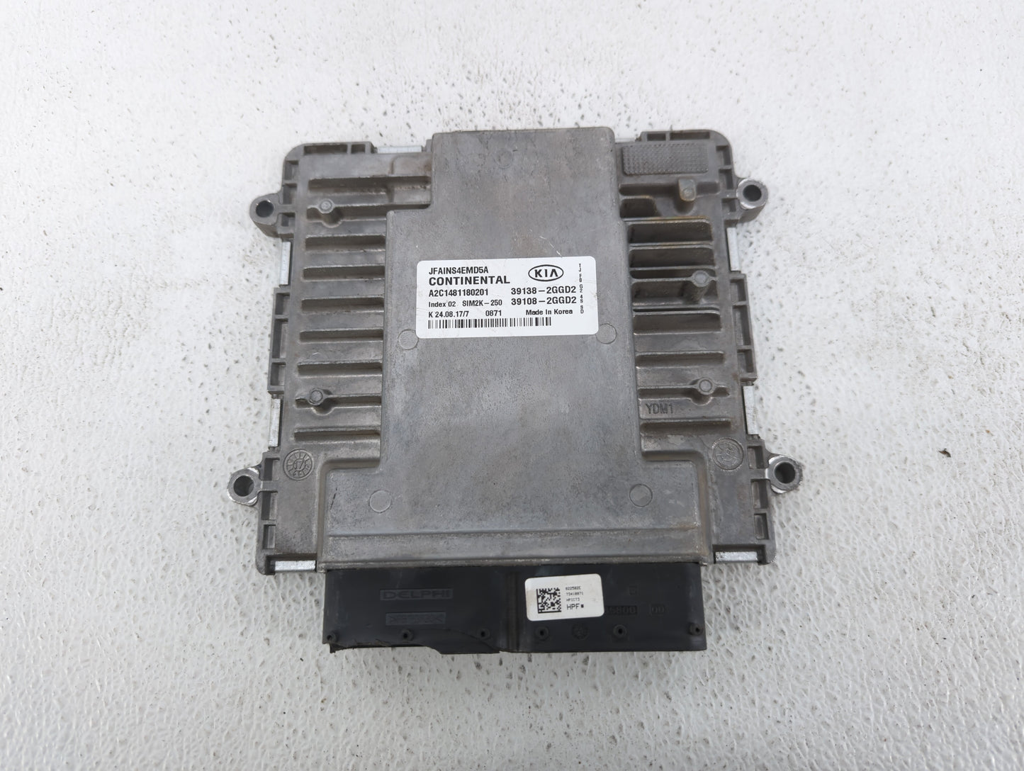 2016-2018 Kia Optima PCM Engine Control Computer ECU ECM PCU OEM P/N:39108-2GGD2 39138-2GGD2, 39138-2GGC0 Fits Fits 2016 201