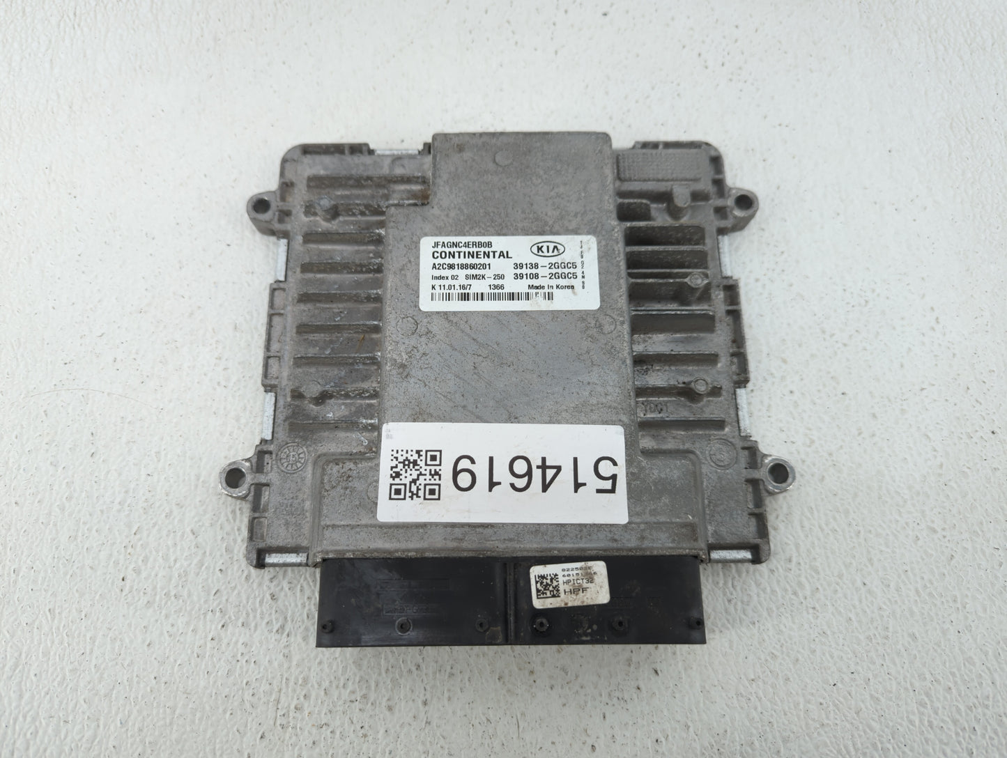 2016-2018 Kia Optima PCM Engine Control Computer ECU ECM PCU OEM P/N:39108-2GGC0 39138-2GGC0, 39108-2GGC2 Fits Fits 2016 201