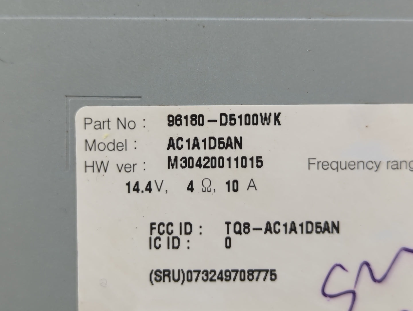 2016-2018 Kia Optima Am Fm Cd Player Radio Receiver - Oemusedautoparts1.com