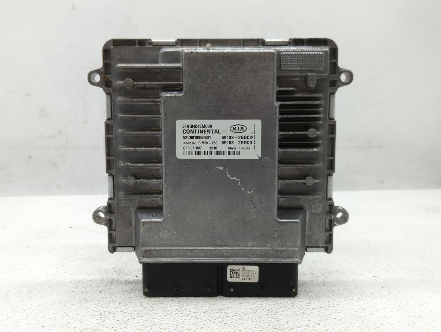 2016-2018 Kia Optima PCM Engine Control Computer ECU ECM PCU OEM P/N:39138-2GGC0 Fits Fits 2016 2017 2018 OEM Used Auto Part