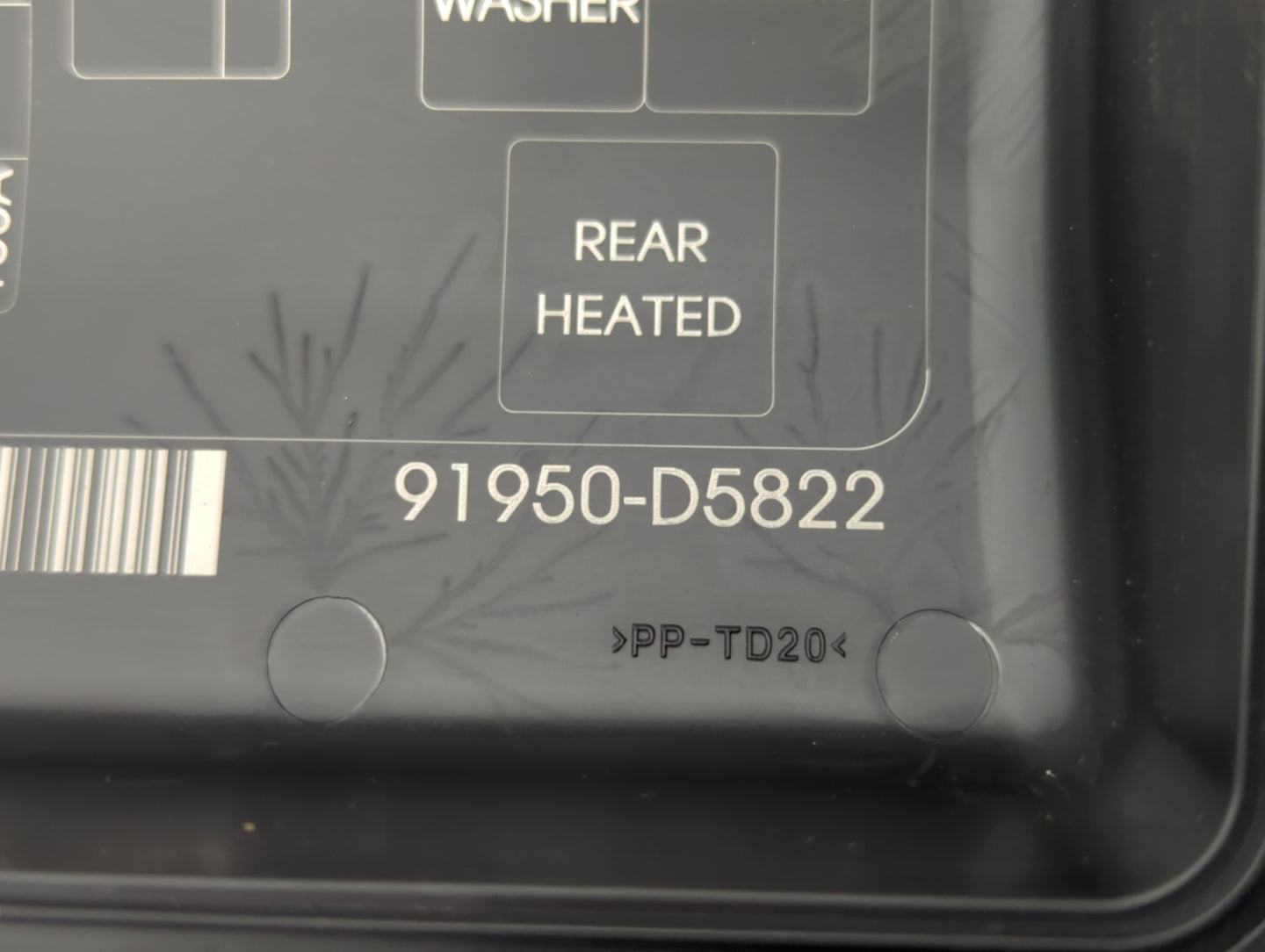 2016-2019 Kia Optima Fusebox Fuse Box Panel Relay Module P/N:91950-D5822 Fits Fits 2016 2017 2018 2019 OEM Used Auto Parts -