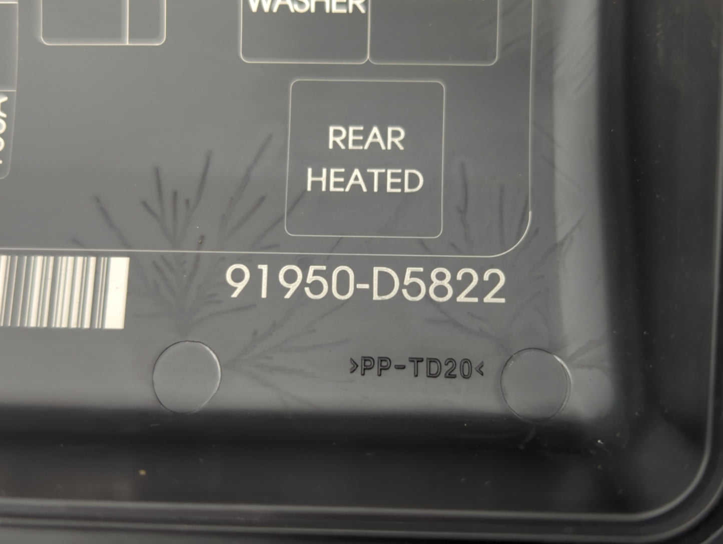 2016-2019 Kia Optima Fusebox Fuse Box Panel Relay Module P/N:91950-D5822 Fits Fits 2016 2017 2018 2019 OEM Used Auto Parts -