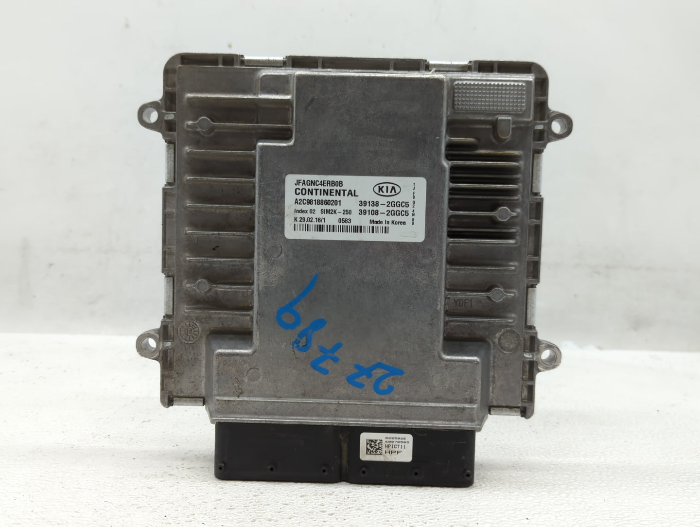 2016-2018 Kia Optima PCM Engine Control Computer ECU ECM PCU OEM P/N:39138-2GGC5 39108-2GGC0, 39138-2GGC0 Fits Fits 2016 201
