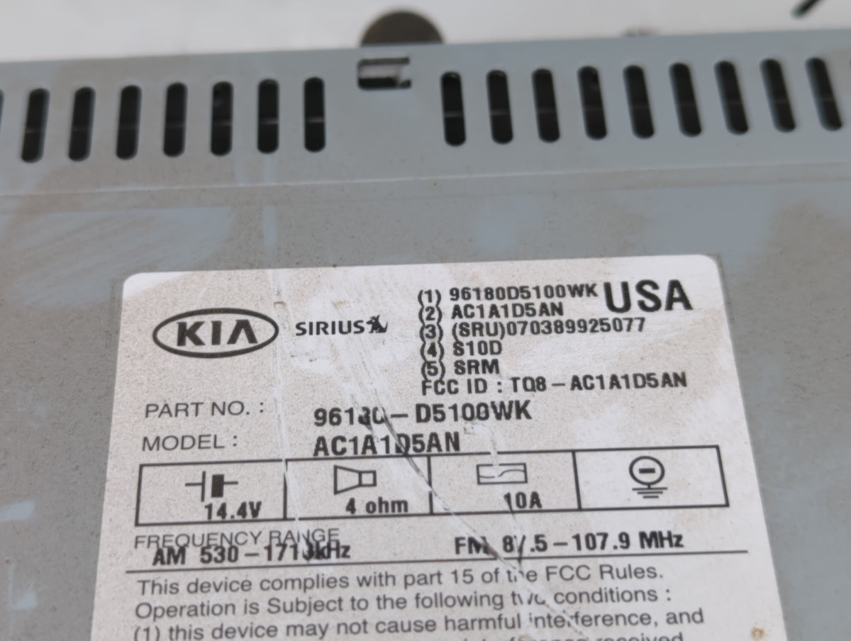 2016-2018 Kia Optima Am Fm Cd Player Radio Receiver 624868 - Oemusedautoparts1.com