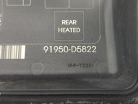 2016-2019 Kia Optima Fusebox Fuse Box Panel Relay Module P/N:91950-D5822 Fits Fits 2016 2017 2018 2019 OEM Used Auto Parts -