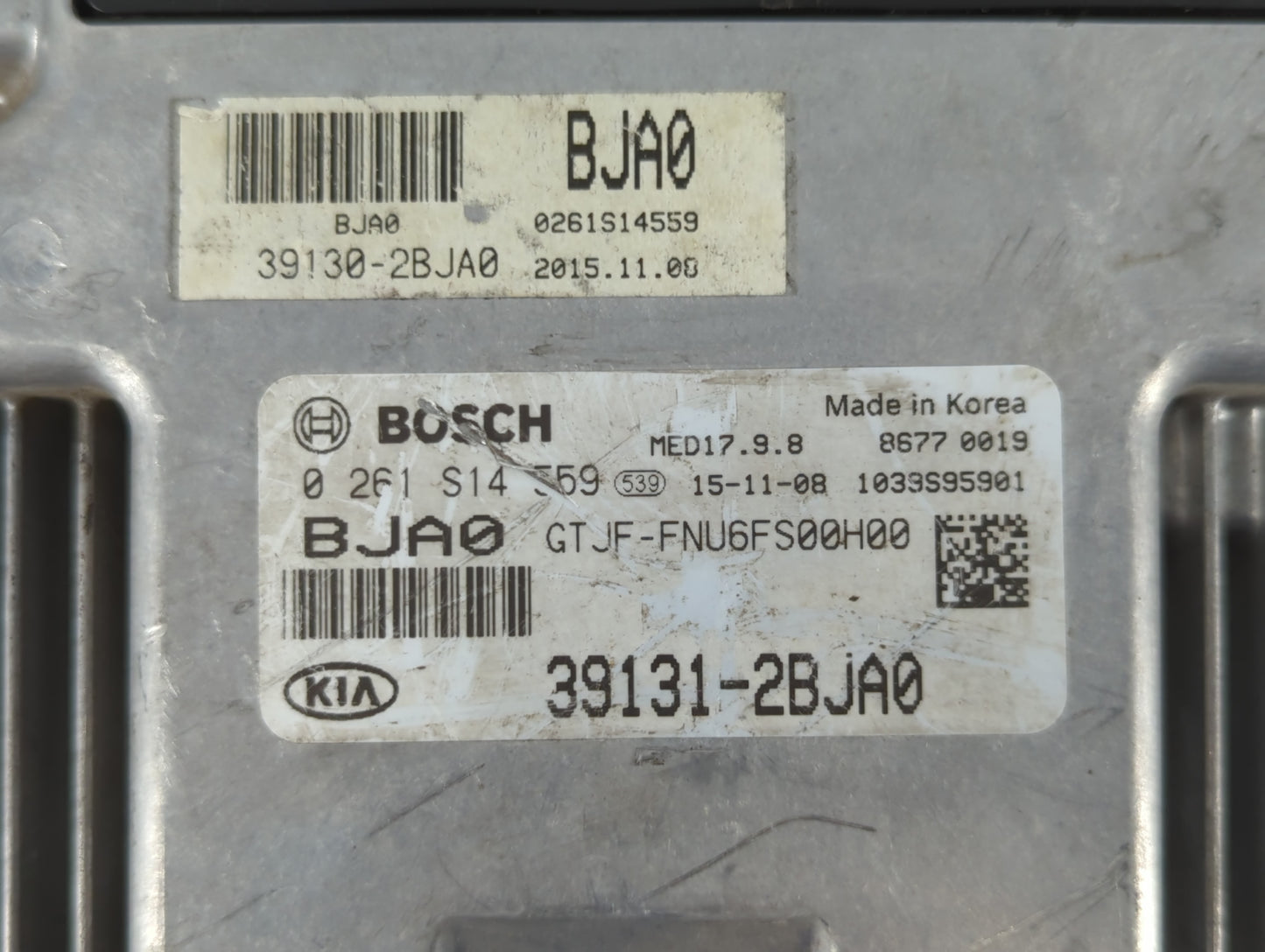 2016-2018 Kia Optima PCM Engine Control Computer ECU ECM PCU OEM P/N:39131-2BJA0 Fits Fits 2016 2017 2018 OEM Used Auto Part