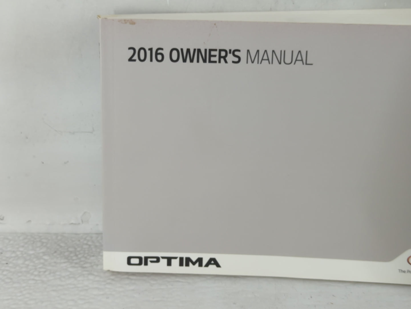 2016 Kia Optima Owners Manual Book Guide P/N:GDG5-EU63D OEM Used Auto Parts - Oemusedautoparts1.com