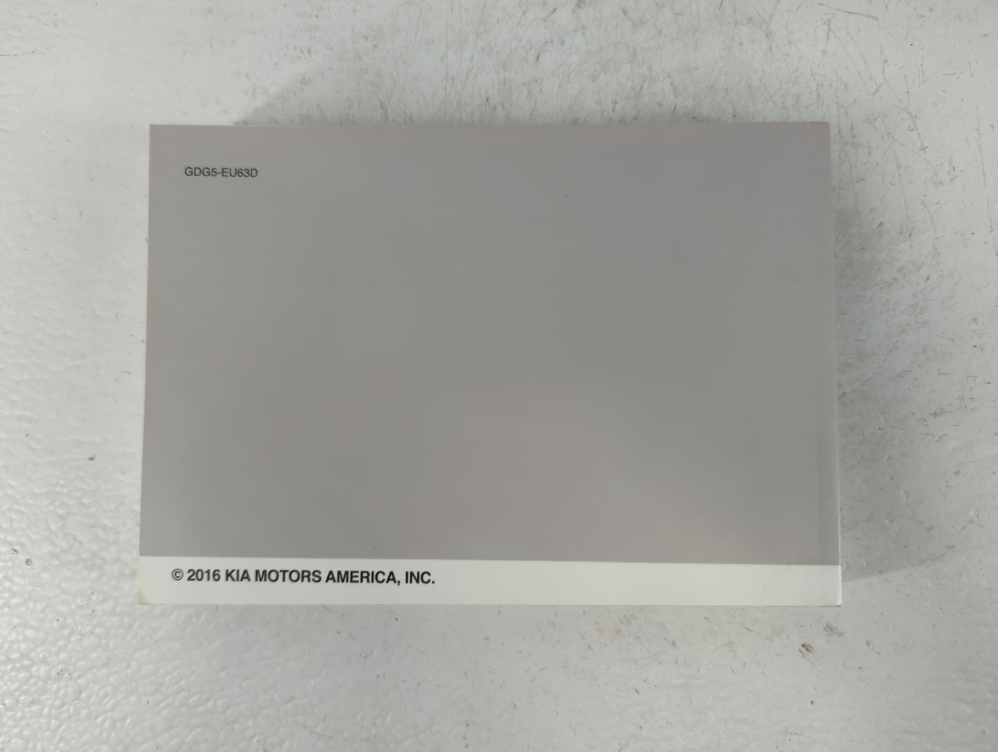 2016 Kia Optima Owners Manual Book Guide P/N:GDG5-EU63D OEM Used Auto Parts - Oemusedautoparts1.com