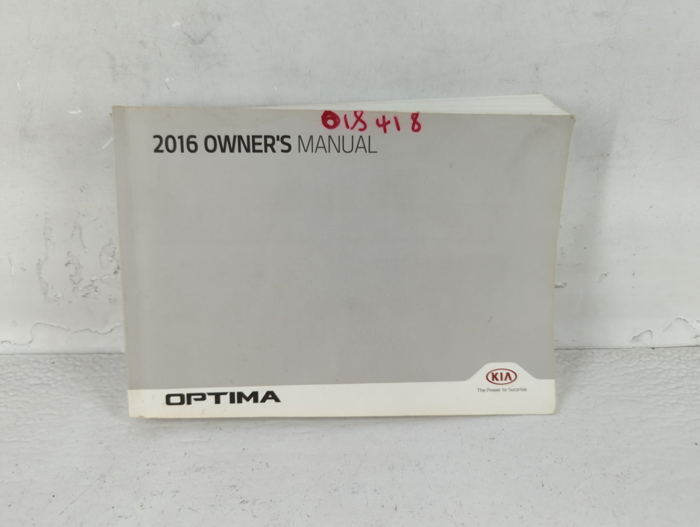 2016 Kia Optima Owners Manual Book Guide P/N:GDG5-EU5OA OEM Used Auto Parts - Oemusedautoparts1.com