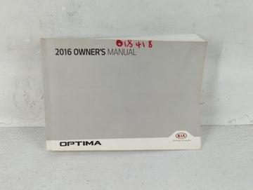 2016 Kia Optima Owners Manual Book Guide P/N:GDG5-EU5OA OEM Used Auto Parts - Oemusedautoparts1.com