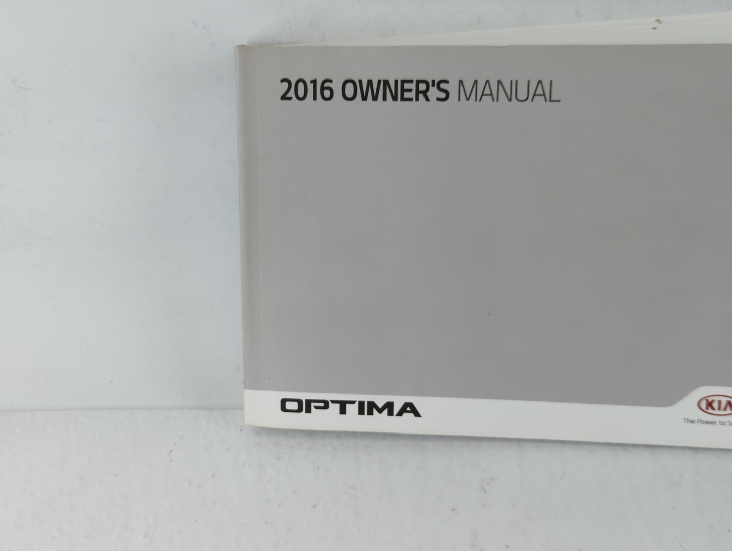 2016 Kia Optima Owners Manual Book Guide P/N:GDG5-EU5OA OEM Used Auto Parts - Oemusedautoparts1.com