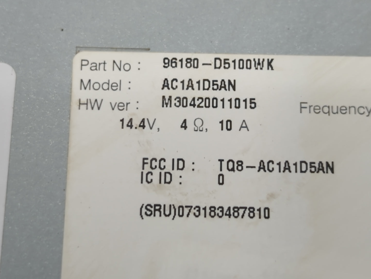 2016-2018 Kia Optima Radio AM FM Cd Player Receiver Replacement P/N:96180-D5100WK Fits Fits 2016 2017 2018 OEM Used Auto Par