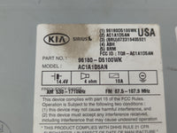 2016-2018 Kia Optima Am Fm Cd Player Radio Receiver - Oemusedautoparts1.com