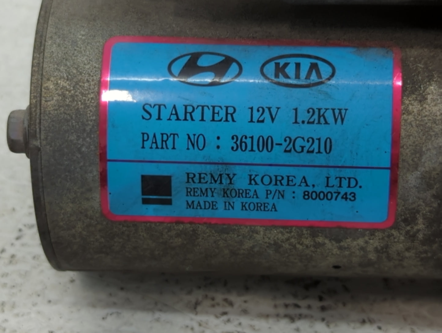 2016-2020 Kia Optima Car Starter Motor Solenoid OEM P/N:8000743 36100-3C210 Fits Fits 2015 2016 2017 2018 2019 2020 OEM Used