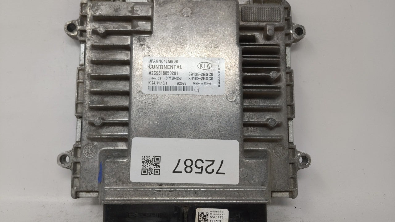 2016-2018 Kia Optima PCM Engine Control Computer ECU ECM PCU OEM P/N:39138-2GGC1 39108-2GGC1, 39138-2GGC0 Fits Fits 2016 201
