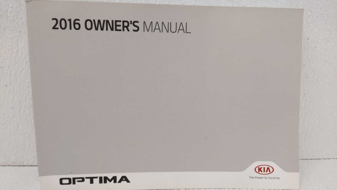 2016 Kia Optima Owners Manual Book Guide OEM Used Auto Parts - Oemusedautoparts1.com