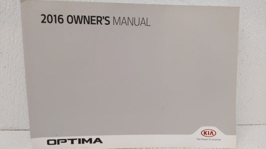 2016 Kia Optima Owners Manual Book Guide OEM Used Auto Parts - Oemusedautoparts1.com