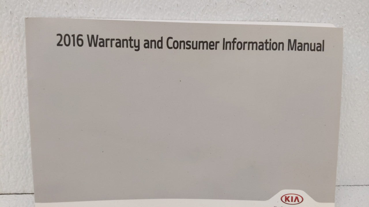2016 Kia Optima Owners Manual Book Guide OEM Used Auto Parts - Oemusedautoparts1.com