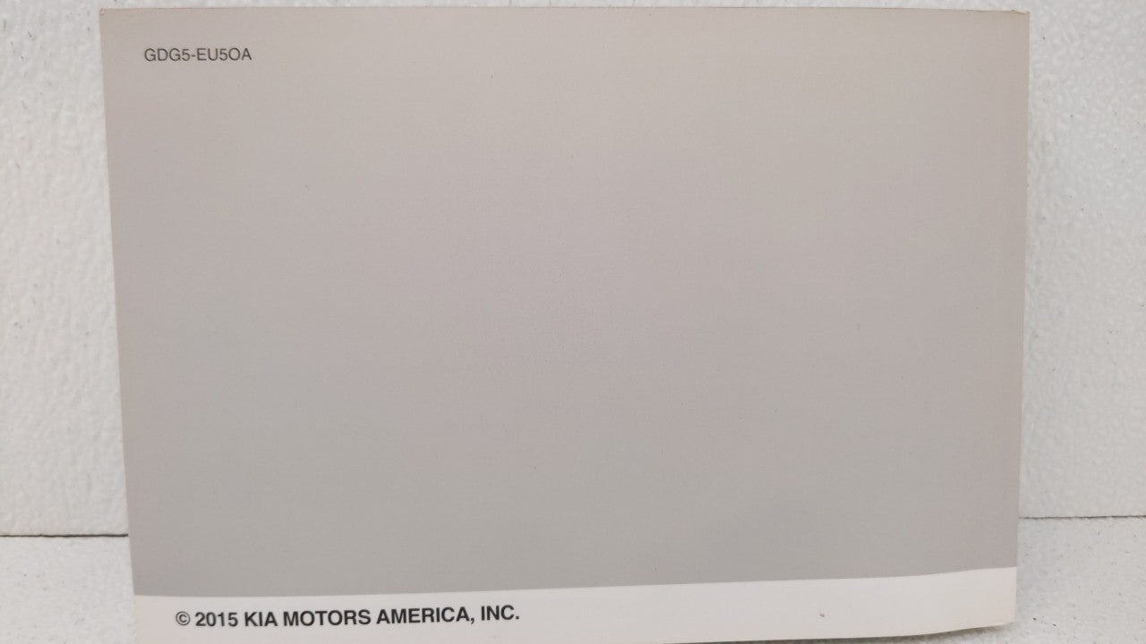 2016 Kia Optima Owners Manual Book Guide OEM Used Auto Parts - Oemusedautoparts1.com