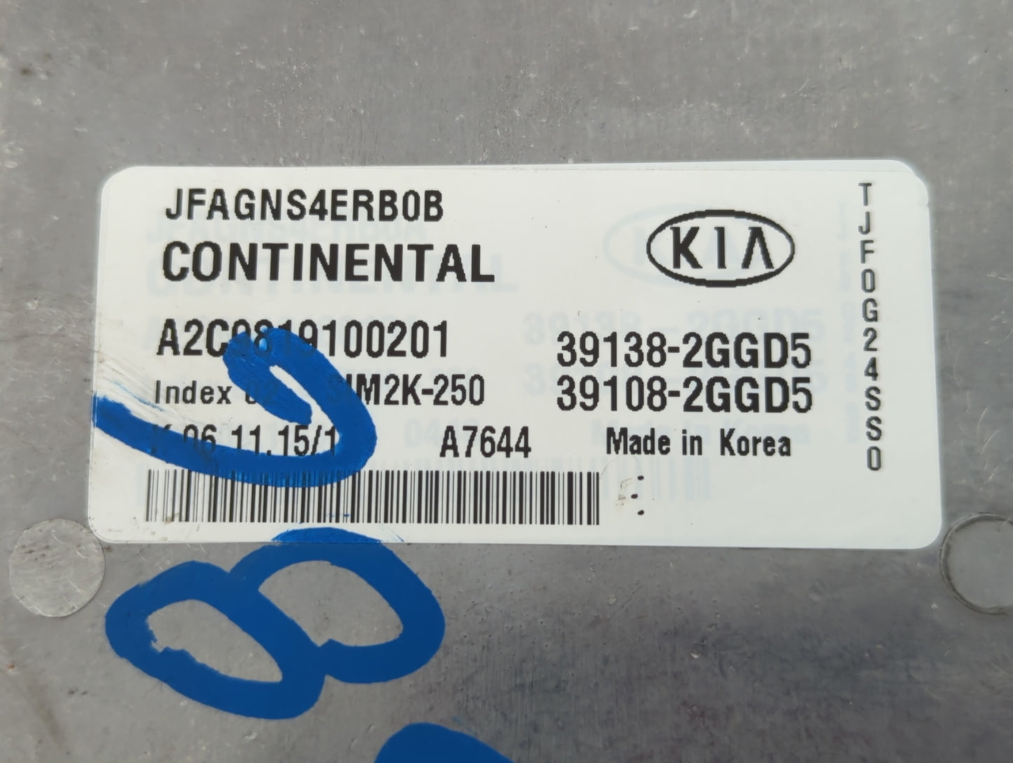 2016-2018 Kia Optima PCM Engine Control Computer ECU ECM PCU OEM P/N:39108-2GGD5 39138-2GGD5 Fits Fits 2016 2017 2018 OEM Us