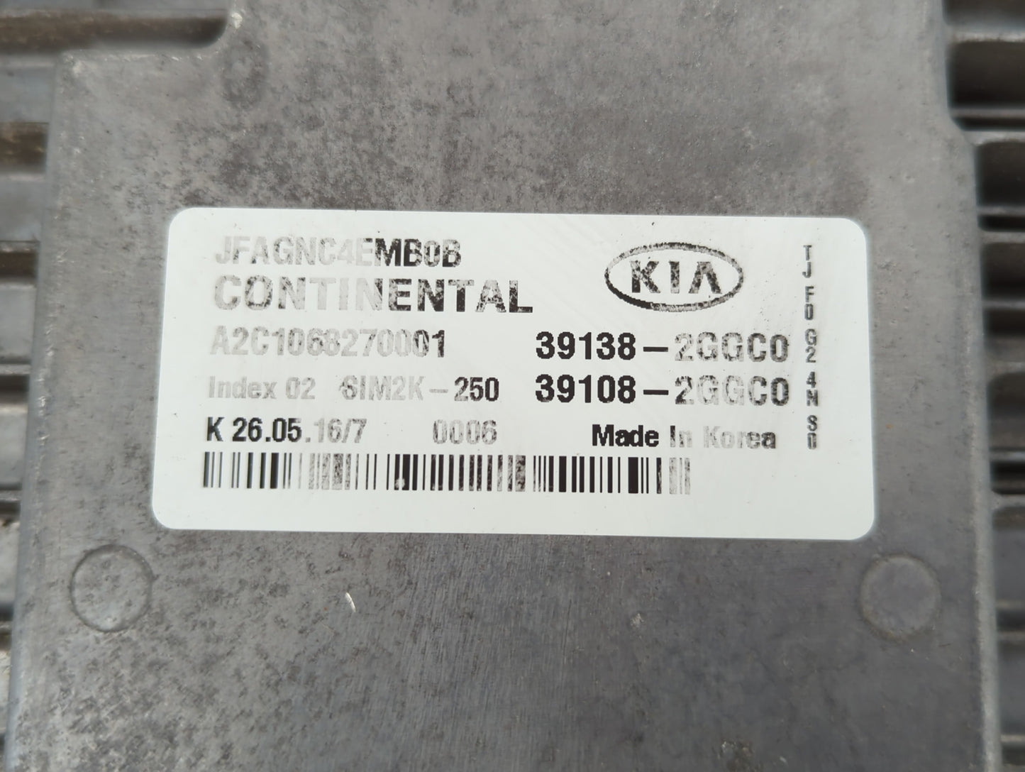 2016-2018 Kia Optima PCM Engine Control Computer ECU ECM PCU OEM P/N:39108-2GGD0 39138-2GGD0, 39108-2GGD5 Fits Fits 2016 201