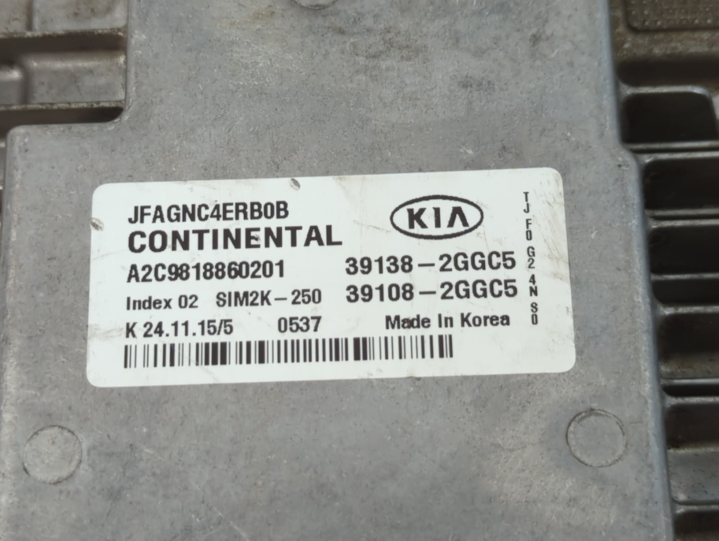 2016-2018 Kia Optima PCM Engine Control Computer ECU ECM PCU OEM P/N:39108-3GGC5 39138-2GGC5 Fits Fits 2016 2017 2018 OEM Us