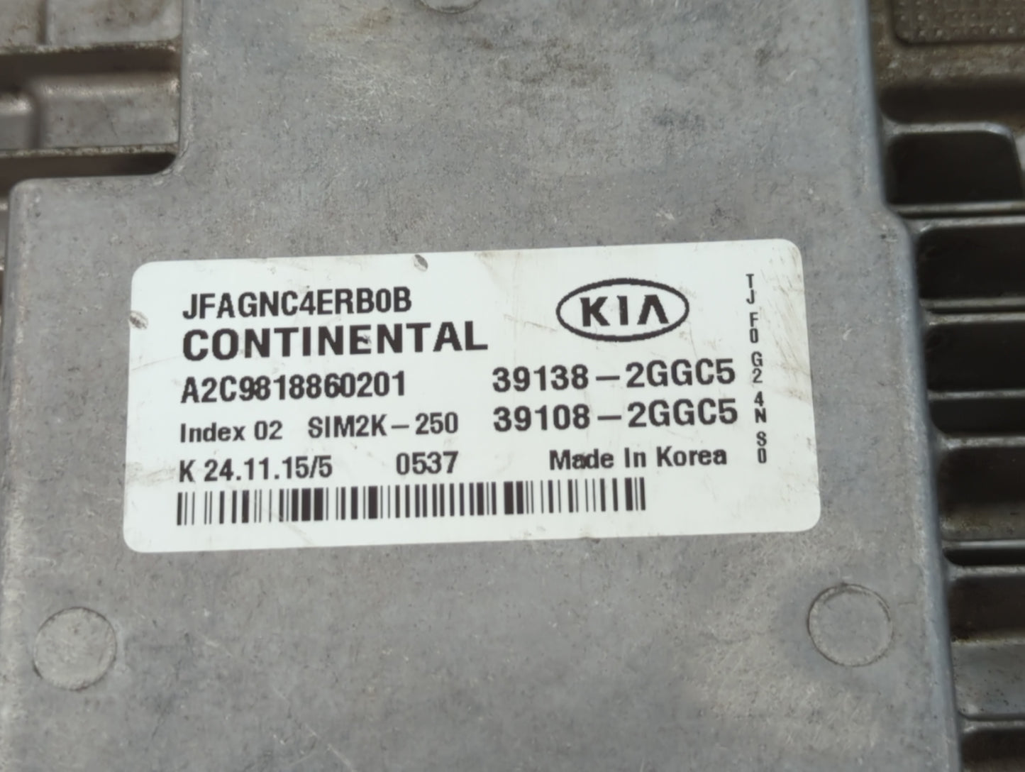 2016-2018 Kia Optima PCM Engine Control Computer ECU ECM PCU OEM P/N:39108-3GGC5 39138-2GGC5 Fits Fits 2016 2017 2018 OEM Us