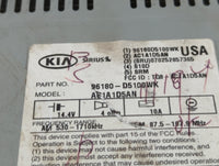 2016-2018 Kia Optima Radio AM FM Cd Player Receiver Replacement P/N:96180-D5100WK Fits Fits 2016 2017 2018 OEM Used Auto Par