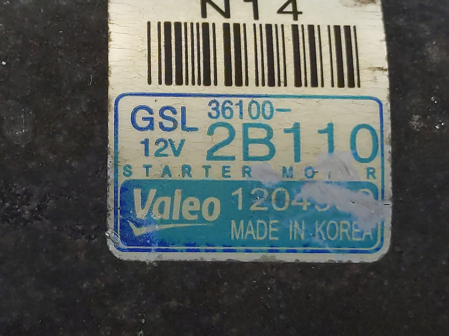 2015-2017 Kia Rio Car Starter Motor Solenoid OEM P/N:36100-2B110 Fits Fits 2014 2015 2016 2017 2018 2019 OEM Used Auto Parts