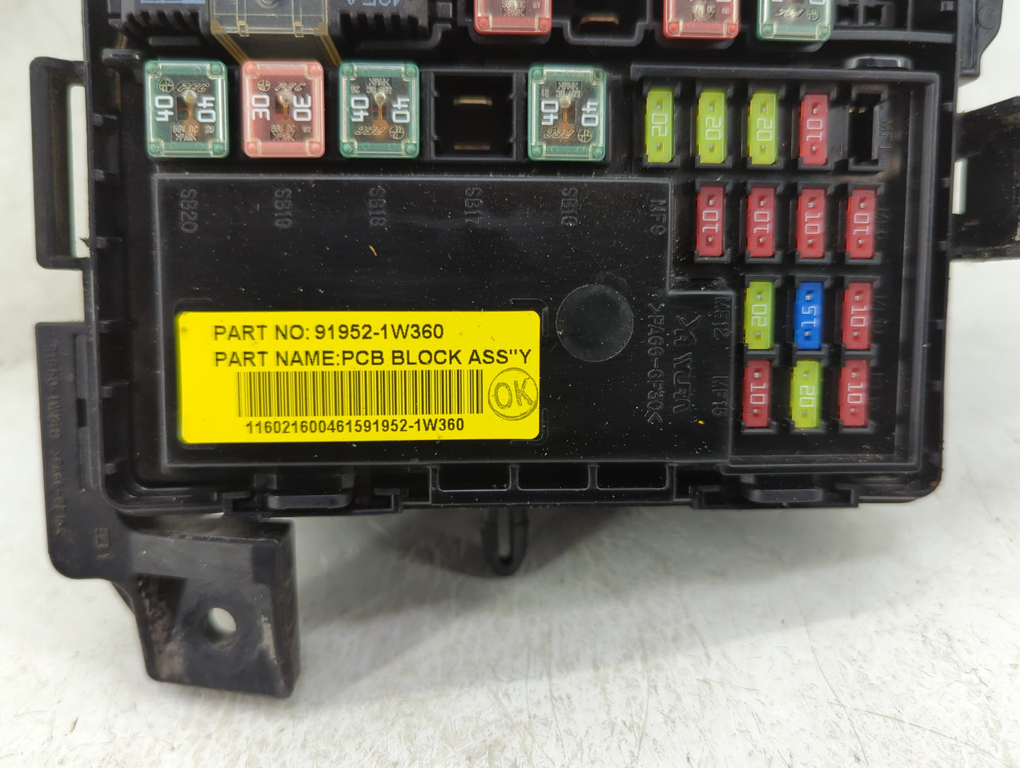 2016-2017 Kia Rio Fusebox Fuse Box Panel Relay Module P/N:912781w350 Fits Fits 2016 2017 OEM Used Auto Parts - Oemusedautopa