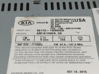 2016-2017 Kia Rio Radio AM FM Cd Player Receiver Replacement P/N:961701W960CA AM1A1IHAN, TQ8-AM1A1IHAN Fits Fits 2016 2017 O