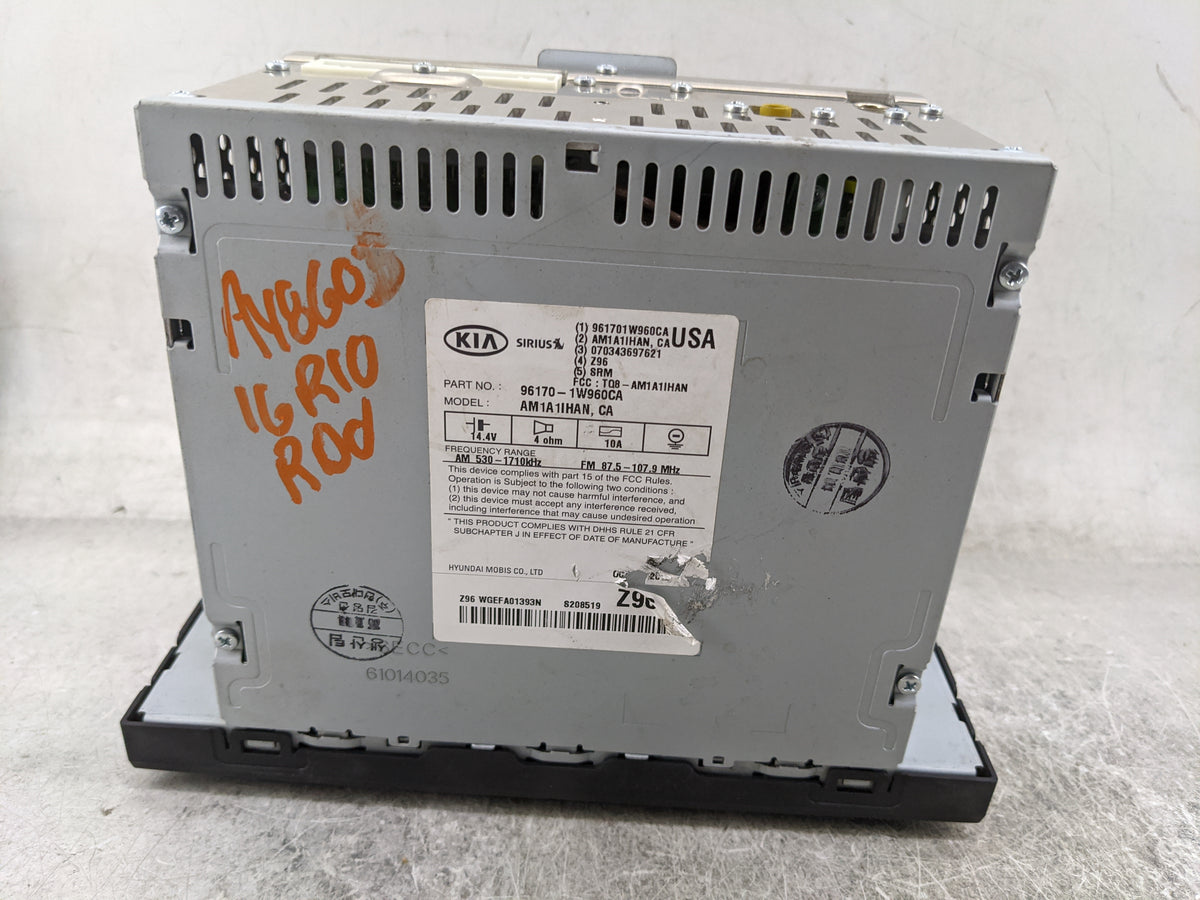 2016-2017 Kia Rio Radio AM FM Cd Player Receiver Replacement P/N:96170-1W960CA AM1A1IHAN, TQ8-AM1A1IHAN Fits Fits 2016 2017 