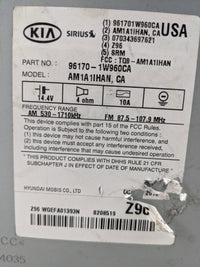 2016-2017 Kia Rio Radio AM FM Cd Player Receiver Replacement P/N:96170-1W960CA AM1A1IHAN, TQ8-AM1A1IHAN Fits Fits 2016 2017 