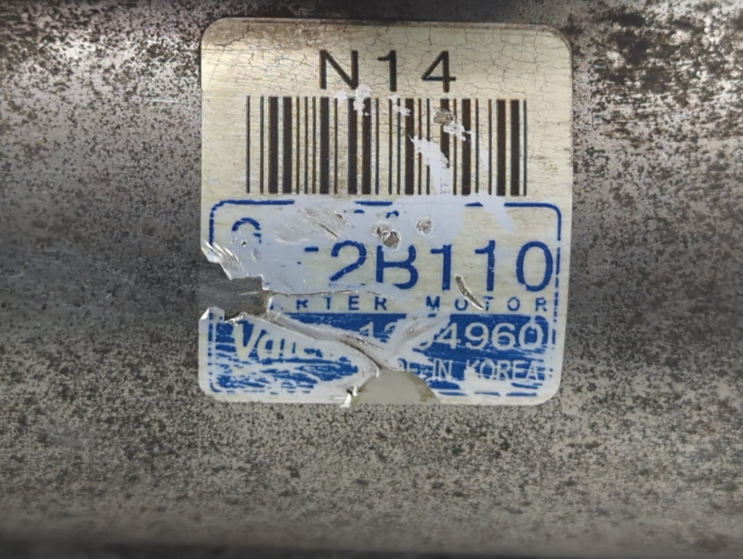 2015-2017 Kia Rio Car Starter Motor Solenoid OEM P/N:36100-2B110 Fits Fits 2014 2015 2016 2017 2018 2019 OEM Used Auto Parts