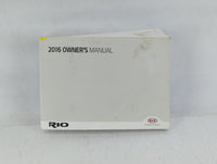 2016 Kia Rio Owners Manual Book Guide P/N:G1WO-EC53C OEM Used Auto Parts - Oemusedautoparts1.com