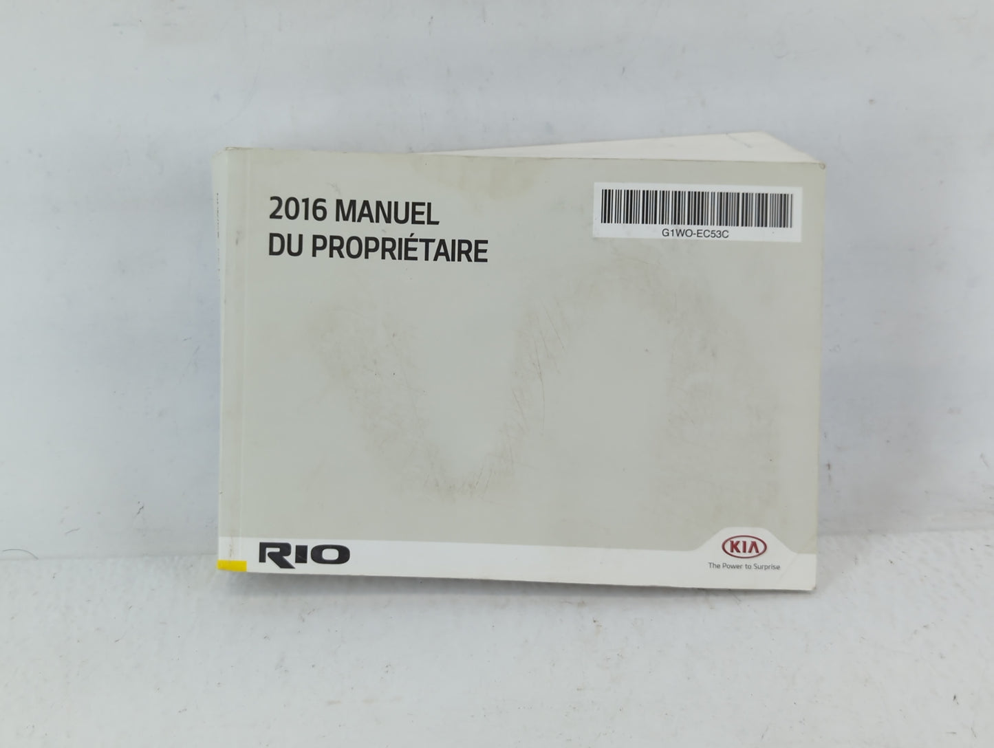 2016 Kia Rio Owners Manual Book Guide P/N:G1WO-EC53C OEM Used Auto Parts - Oemusedautoparts1.com